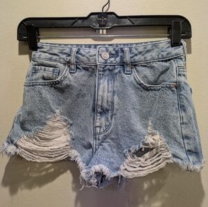 PacSun Light Blue Distressed Jean Shorts Size 23